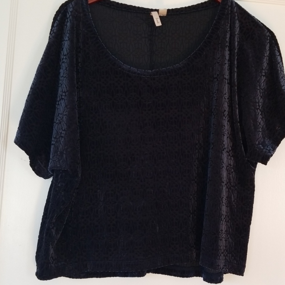 Velvet flowing blouse